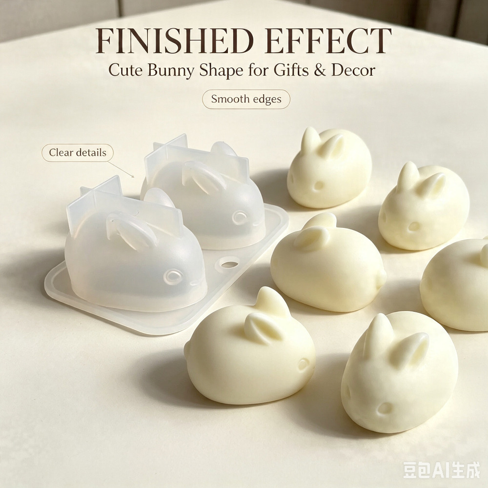 Candle Making Things - 3D 미니 토끼 실리콘 몰드 식품