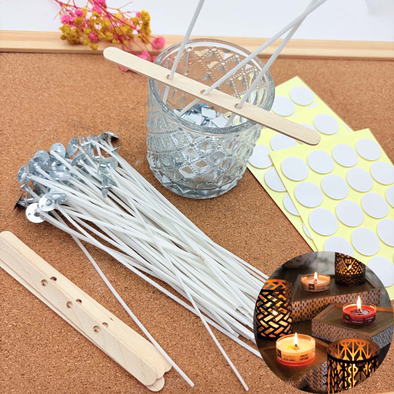 1세트 양초 만들기 DIY 키트, 무연 양초, 면심지, - Candle Making Wicks 리뷰 및 가격