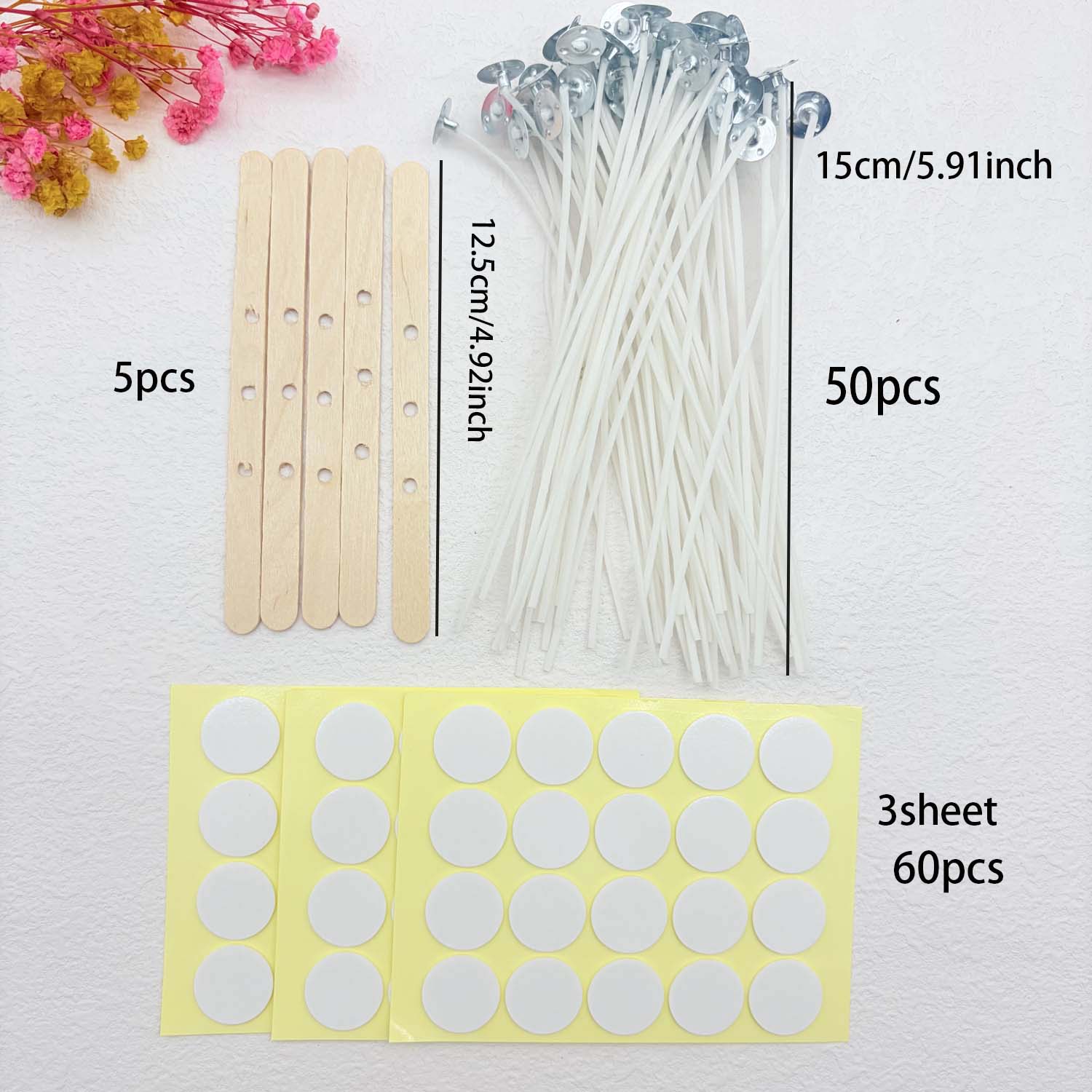 1세트 양초 만들기 DIY 키트, 무연 양초, 면심지, - Candle Making Wicks 리뷰 및 가격