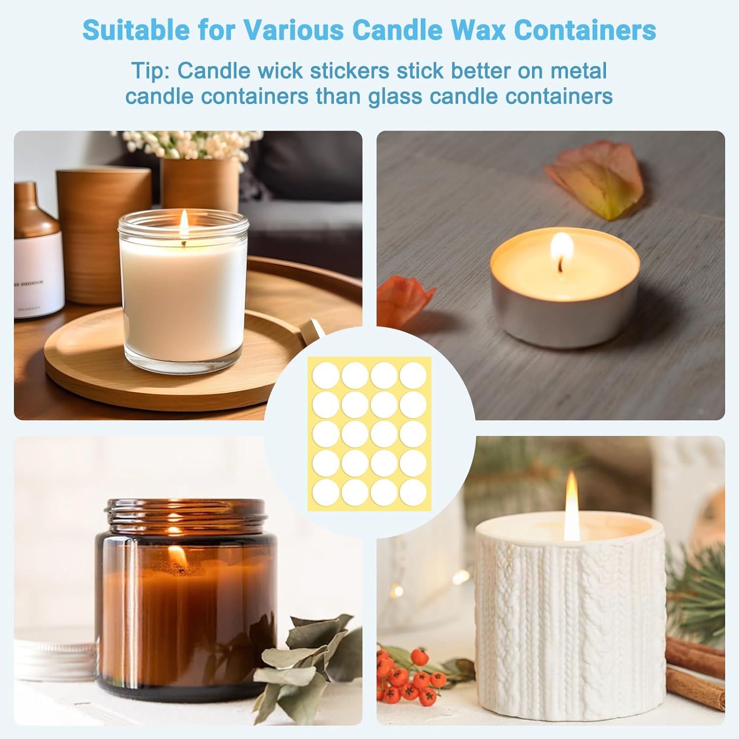 400PCS/100PCS 촛불 심지 스티커 투명 아크릴 - Candle Making Wicks 리뷰 및 가격