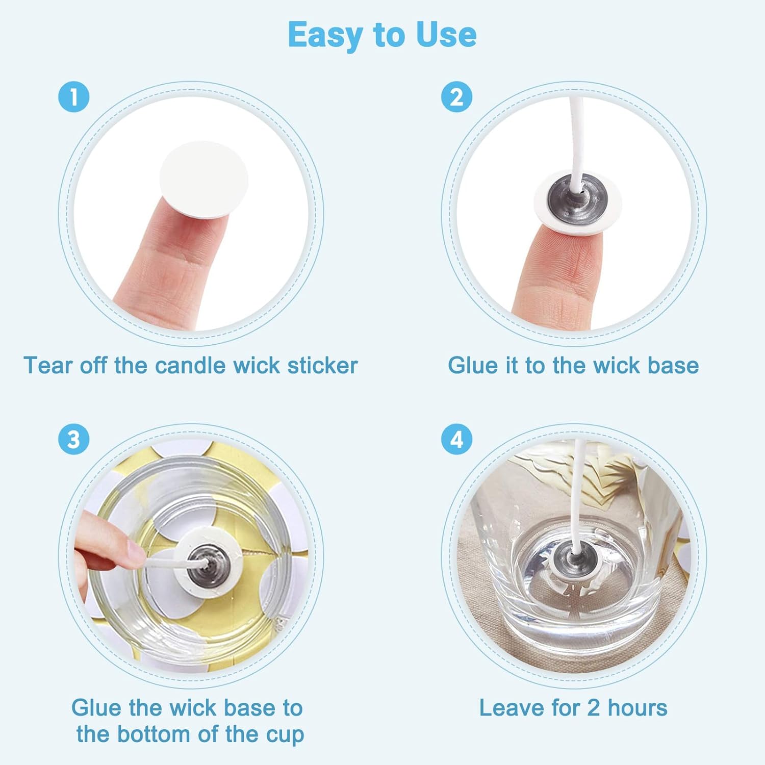 400PCS/100PCS 촛불 심지 스티커 투명 아크릴 - Candle Making Wicks 리뷰 및 가격