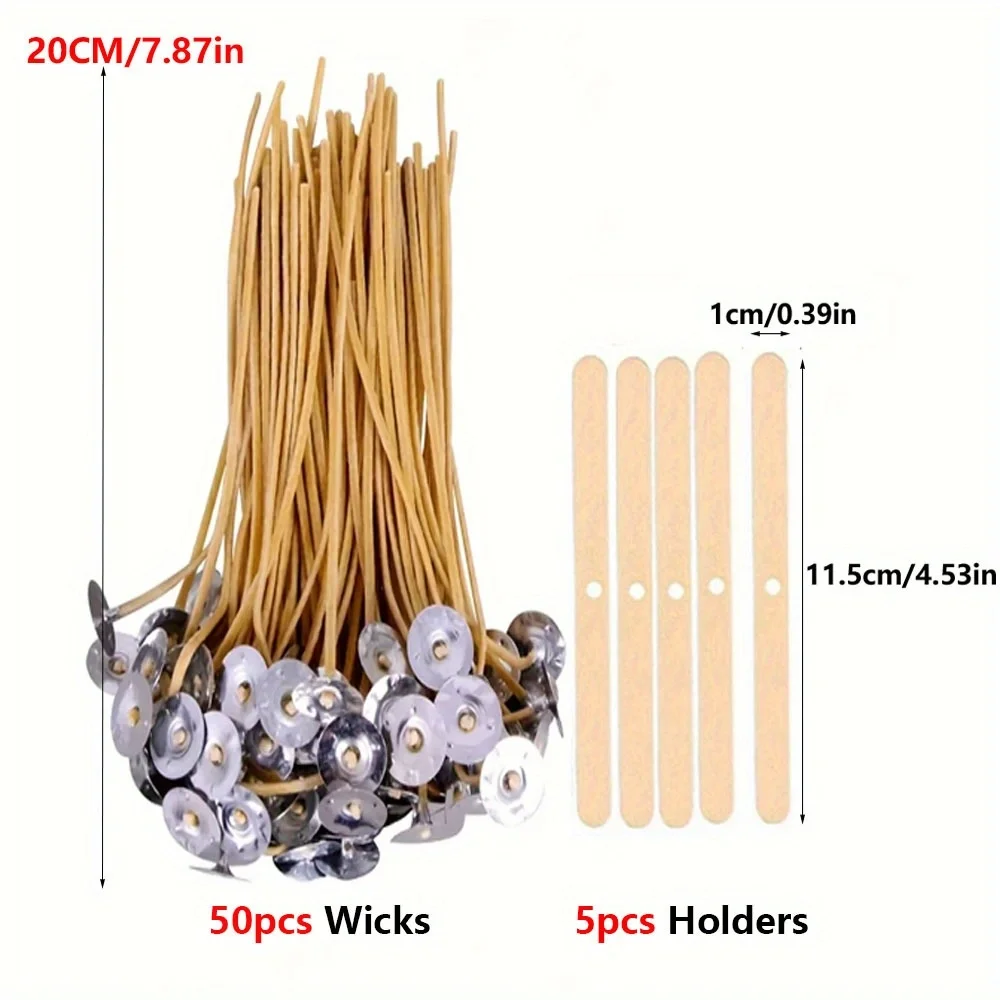양초 심지 50 PCS 8 인치 대마 양초 심지 유기농 - Candle Making Wicks 리뷰 및 가격