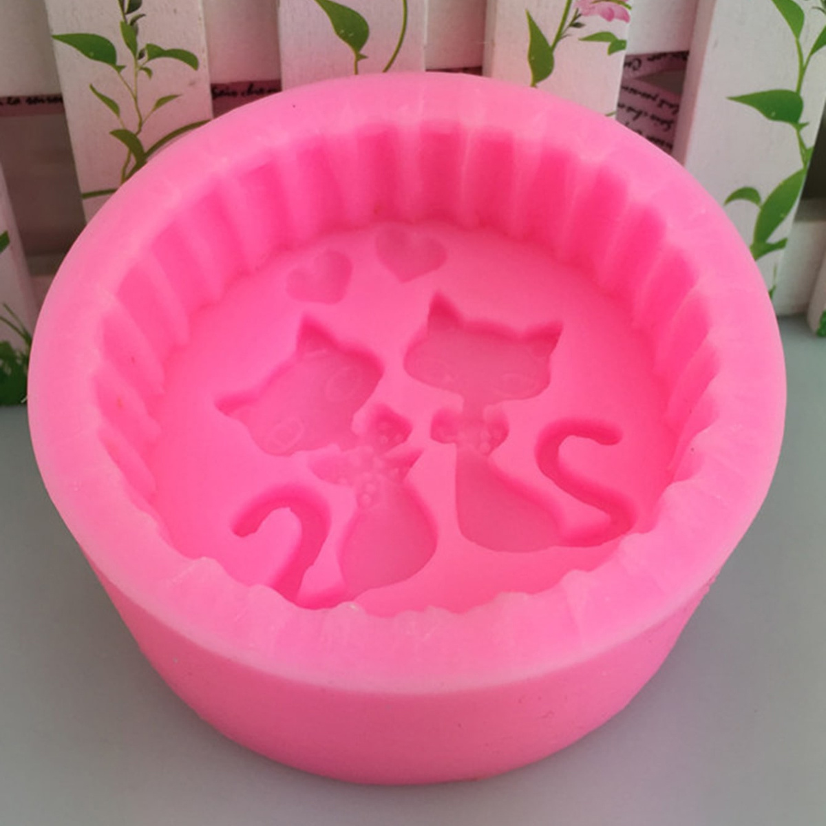 1피스 실리콘 고양이 비누 몰드 - 원형 DIY 양초  - Candle Making Things 리뷰 및 가격