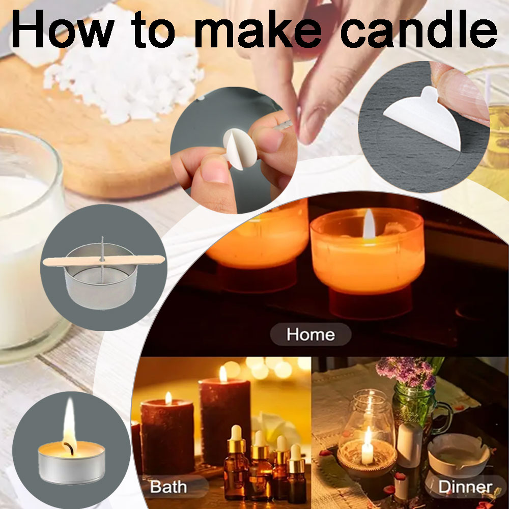 55pcs 꽃 촛불 심지 나무 스틱 콩 왁스 촛불 만들 - Candle Making Kit Diy 리뷰 및 가격